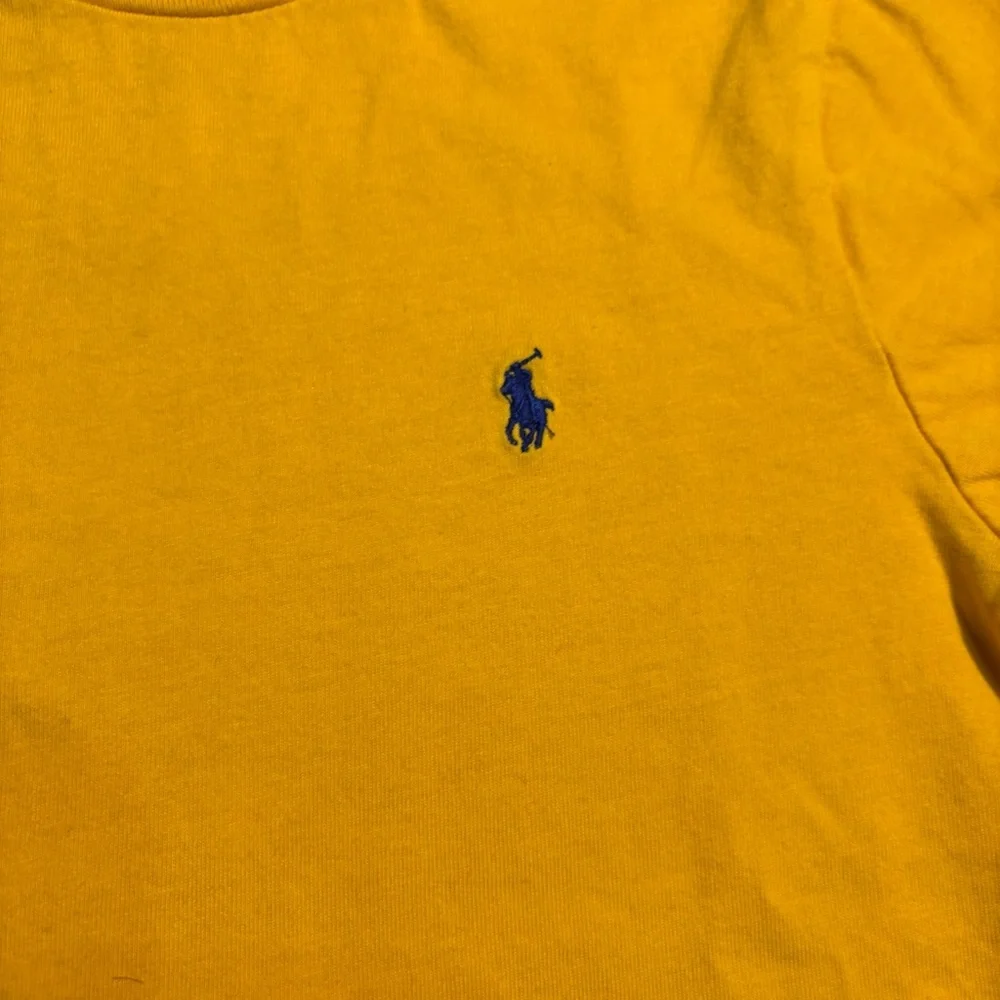 🇺🇸 Polo by Ralph Lauren Kids Tee Sz 7 (kids) Gold Yellow Short Slv 100% Cotton